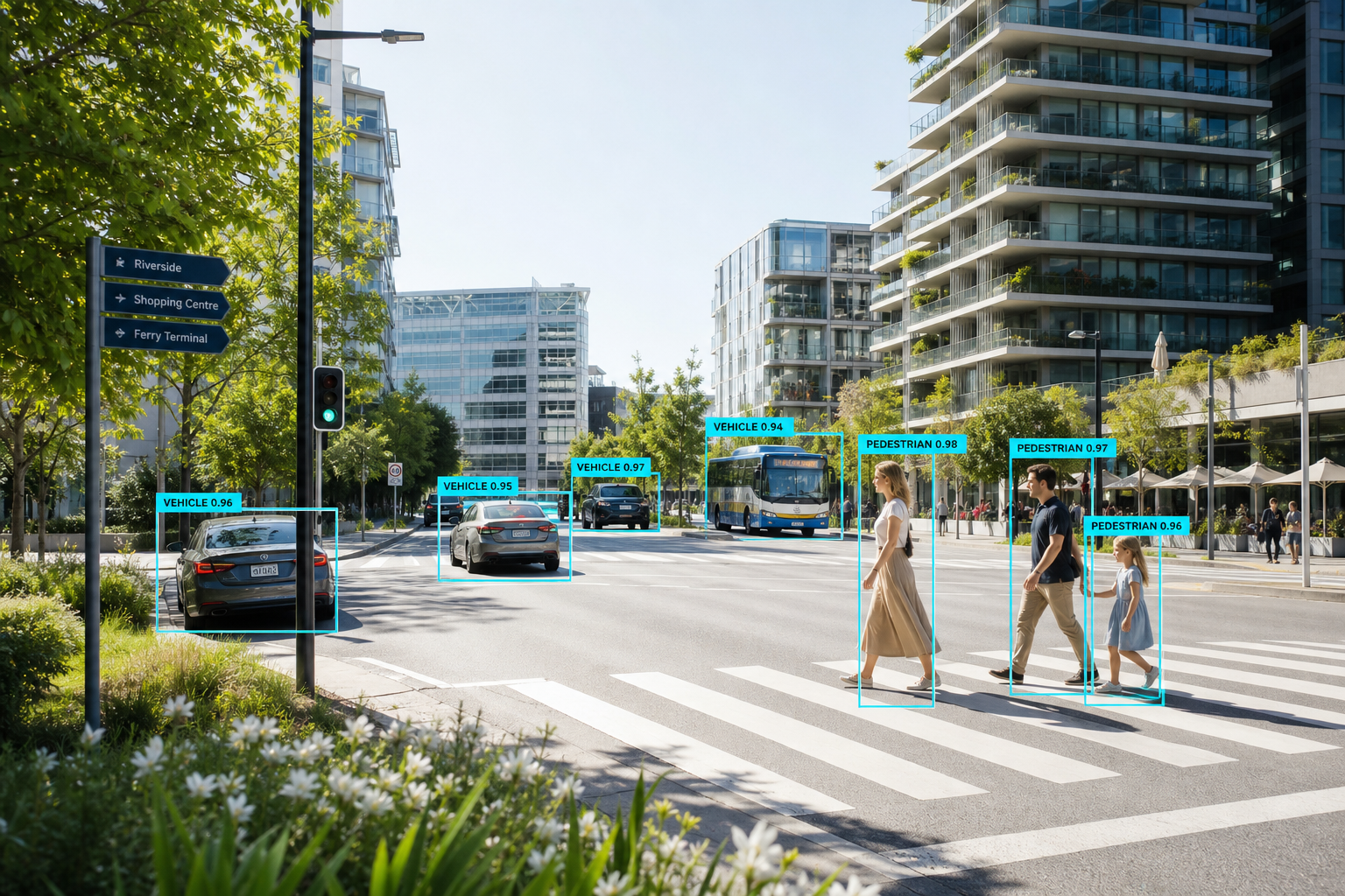 Smart traffic monitoring with smooth urban flow
